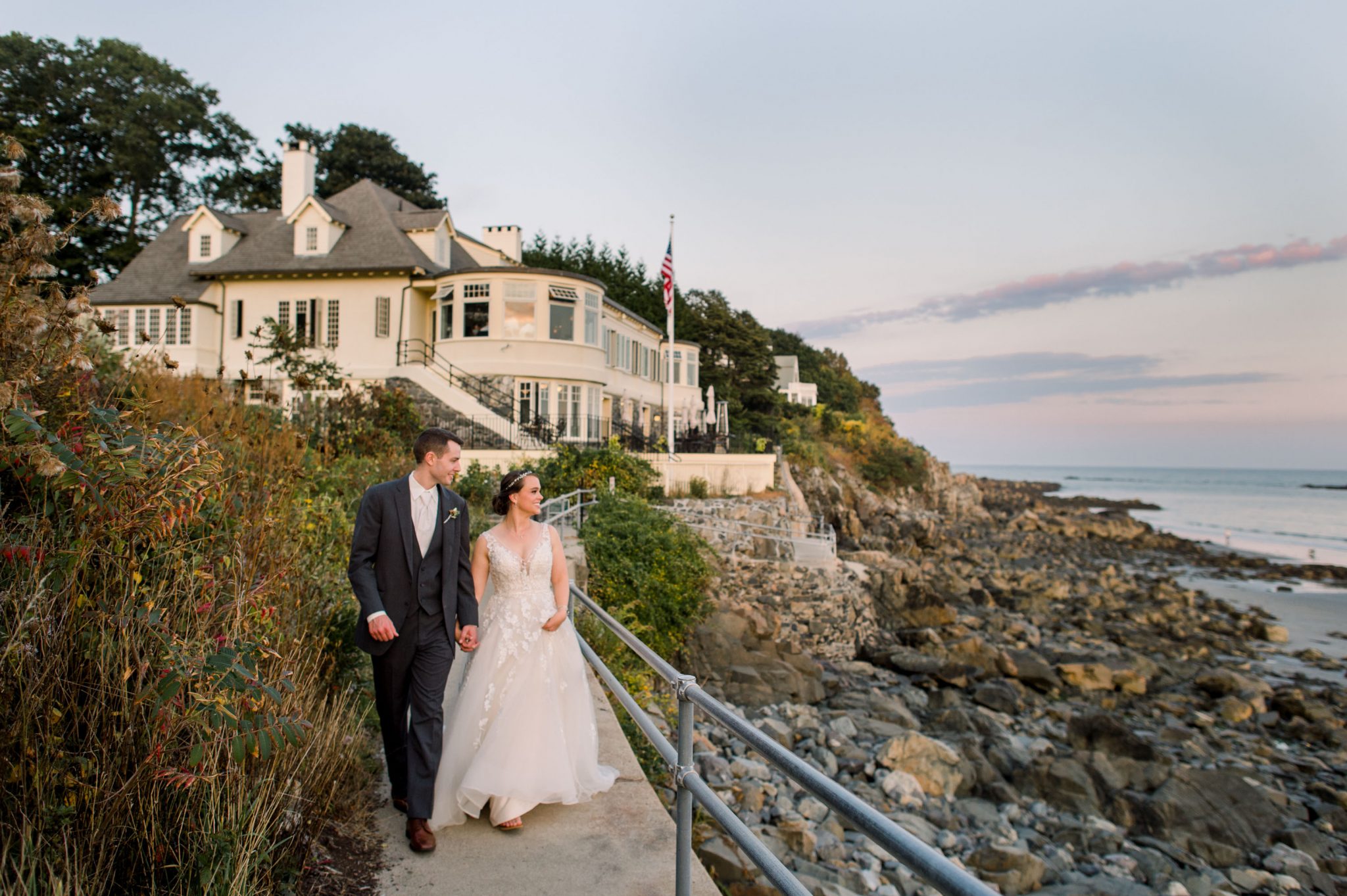 York Harbor Reading Room Wedding Maine