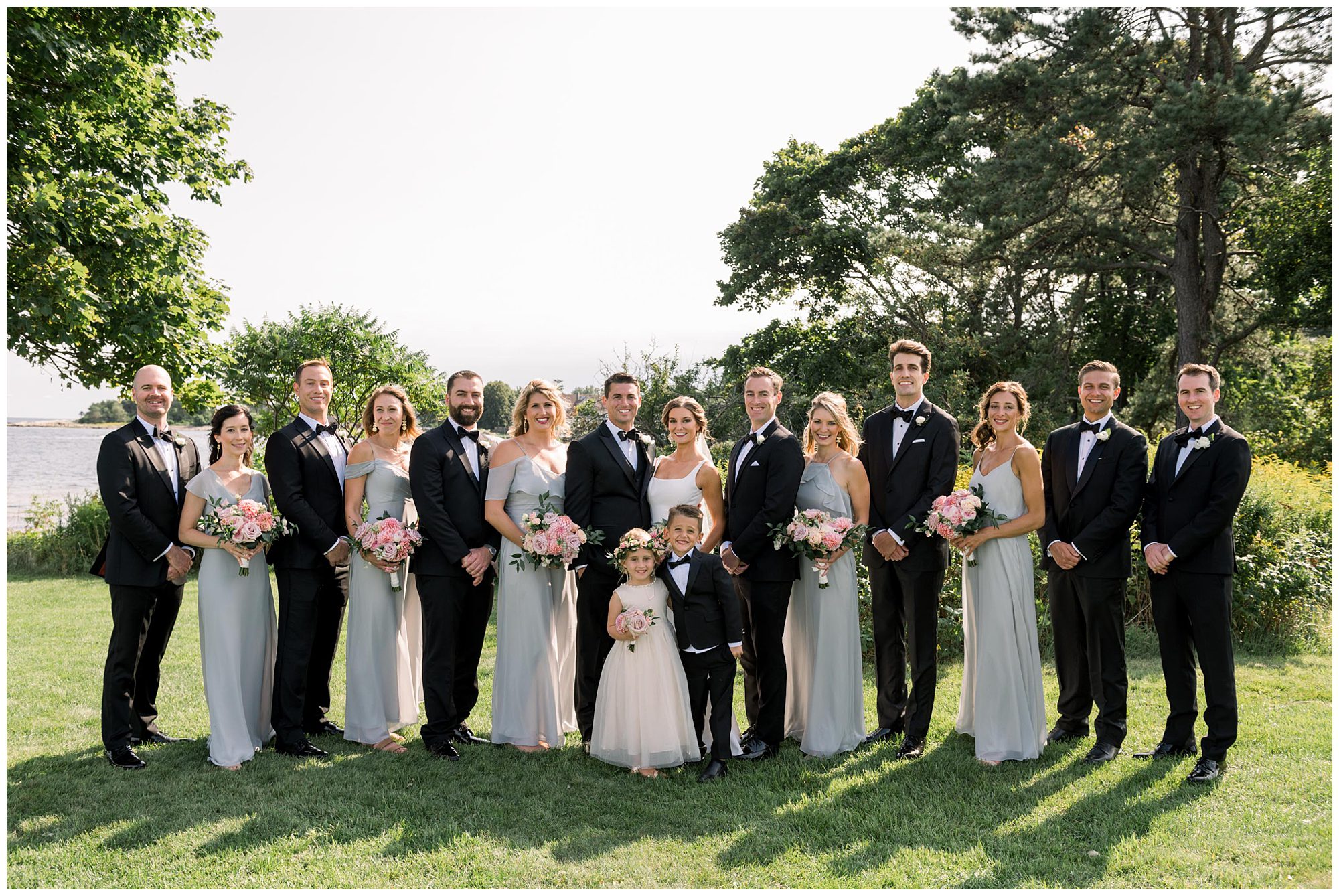 Bridal Party photos at Newcastle Commons in Rye, NH.