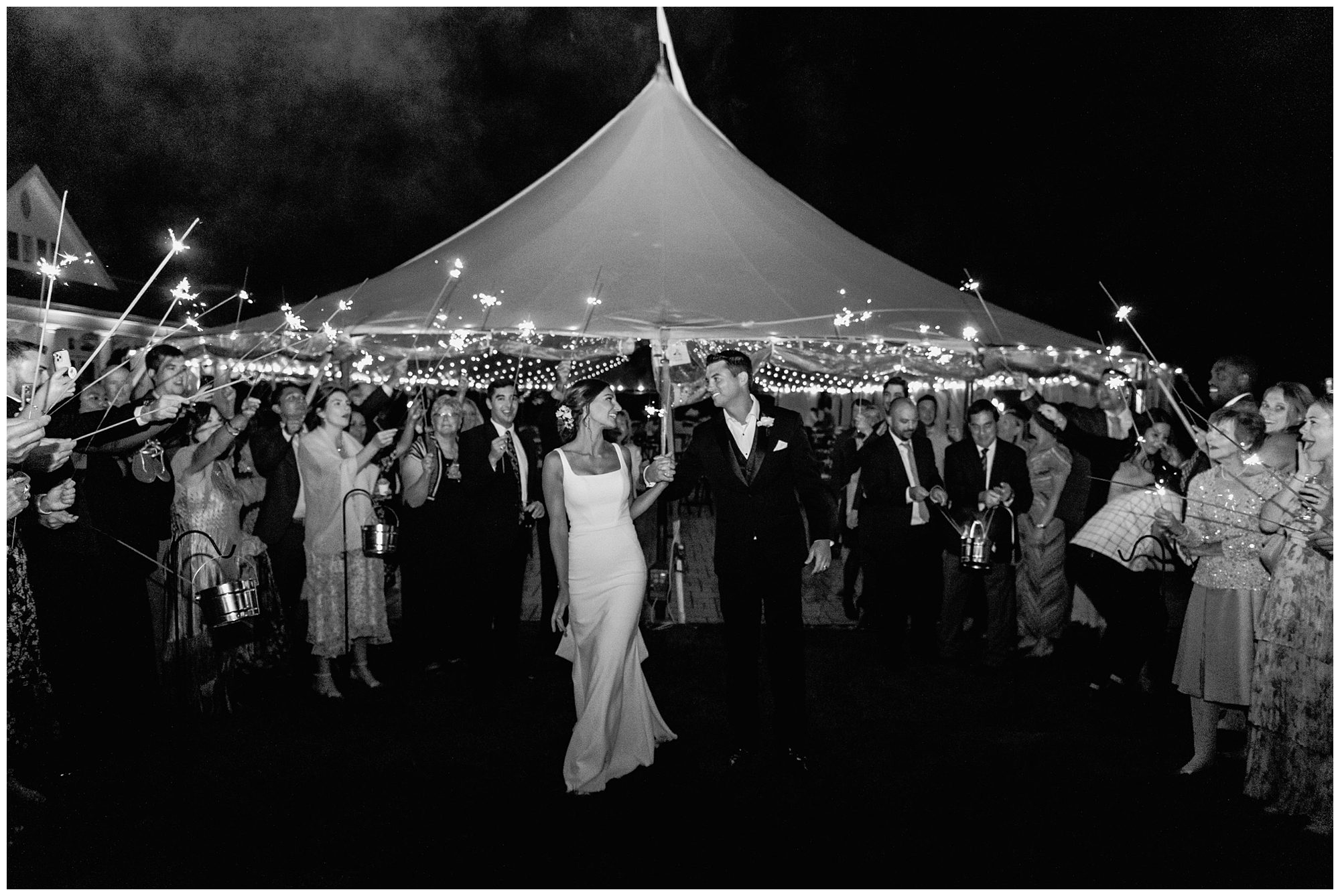Sparkler exit at Wentworth country Club Wedding
