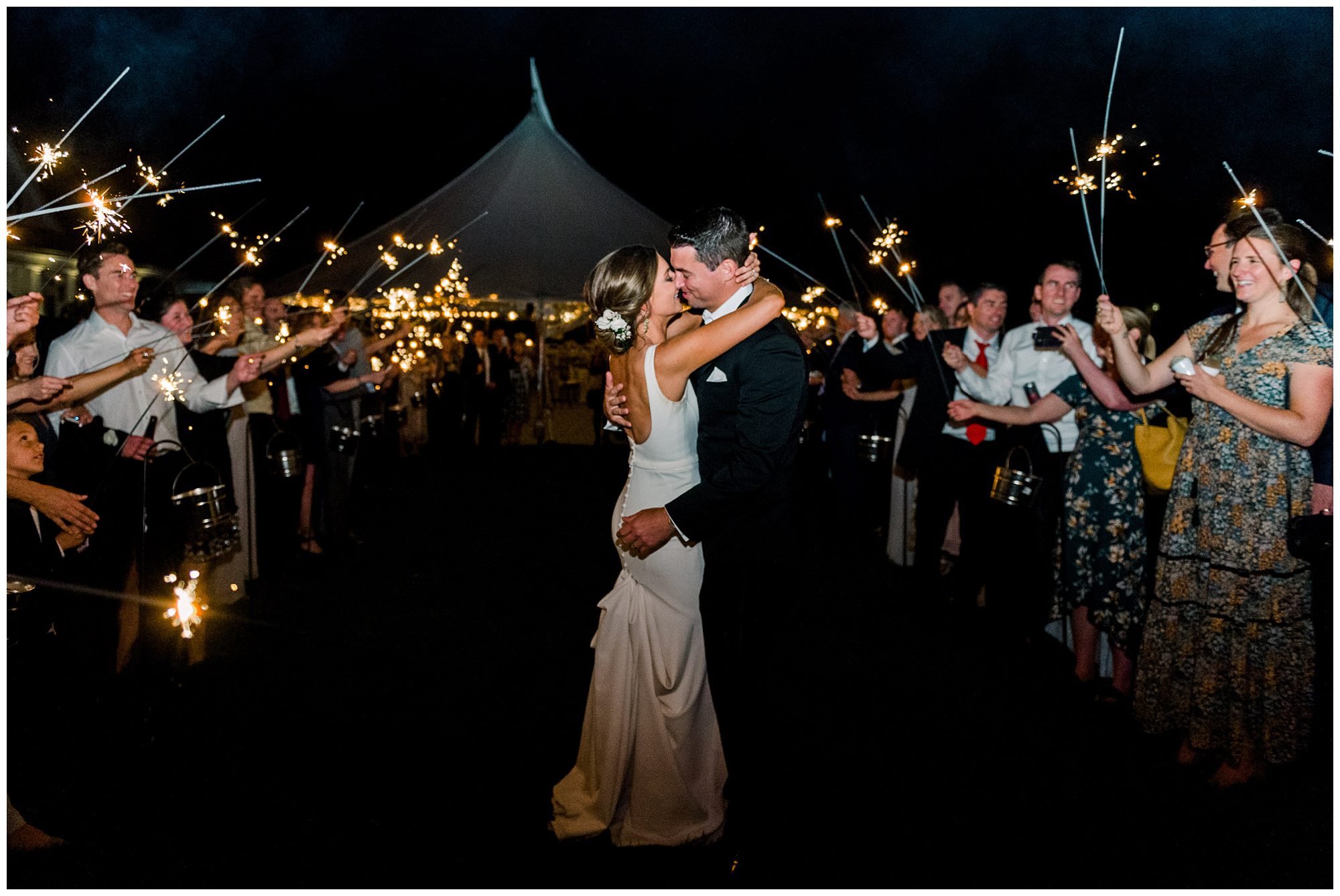 Sparkler exit at Wentworth country Club Wedding