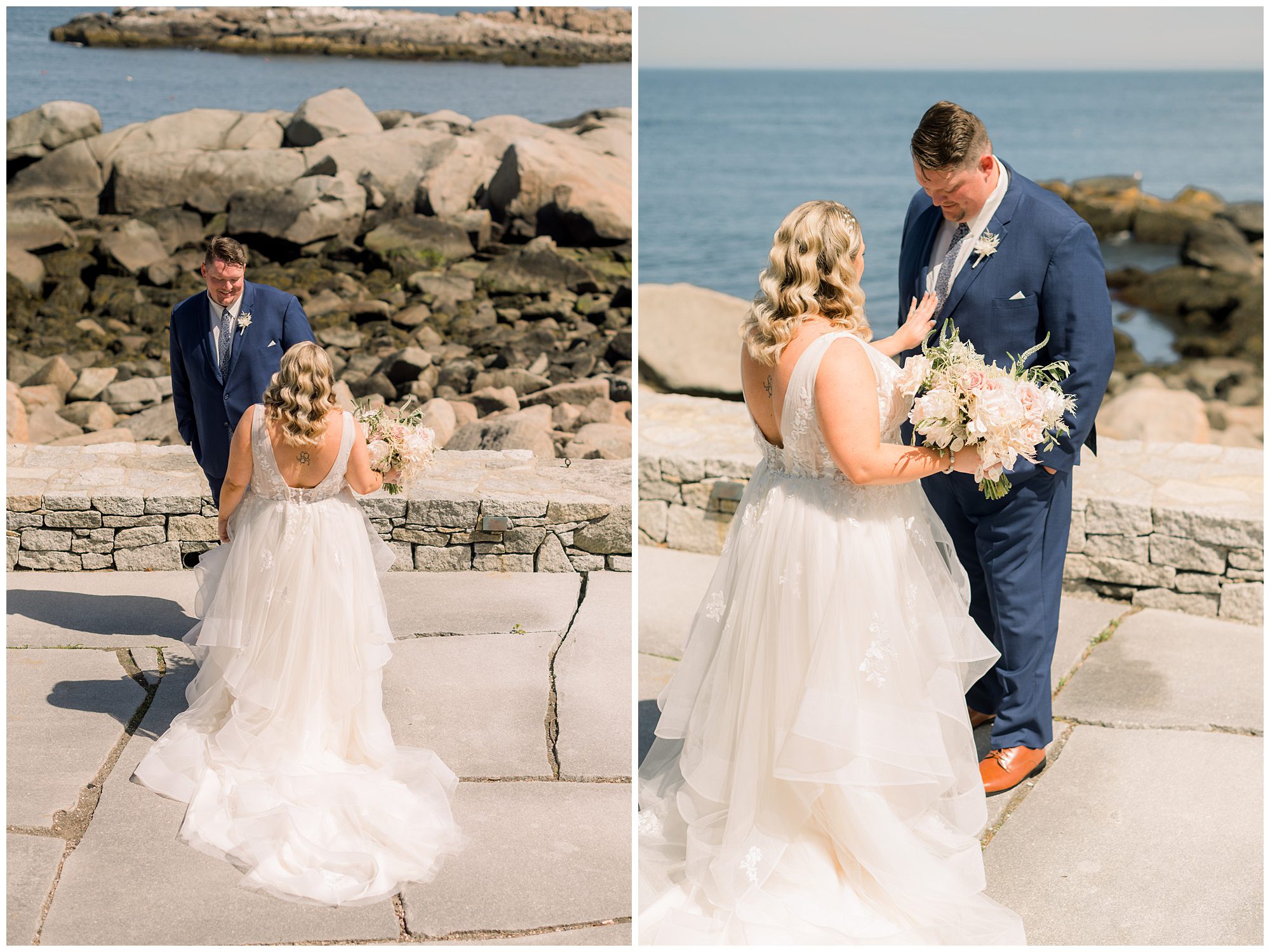 Wedding photography of Hailey & Michael overlooking the waterfront.