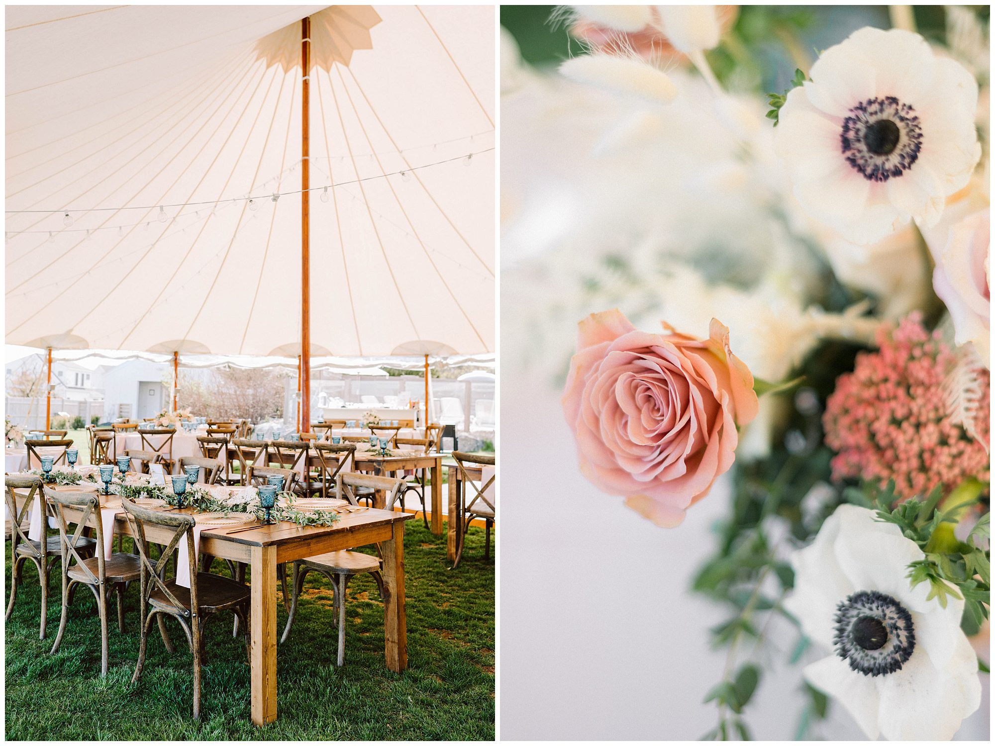 Viewpoint Hotel York Maine wedding design with blush and ivory details.