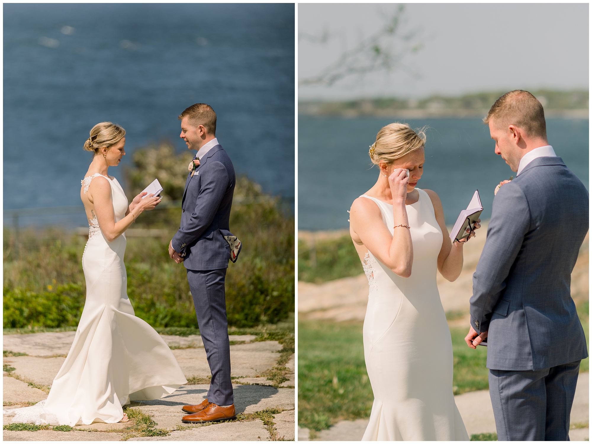 Private vows at Portland Head Light Wedding