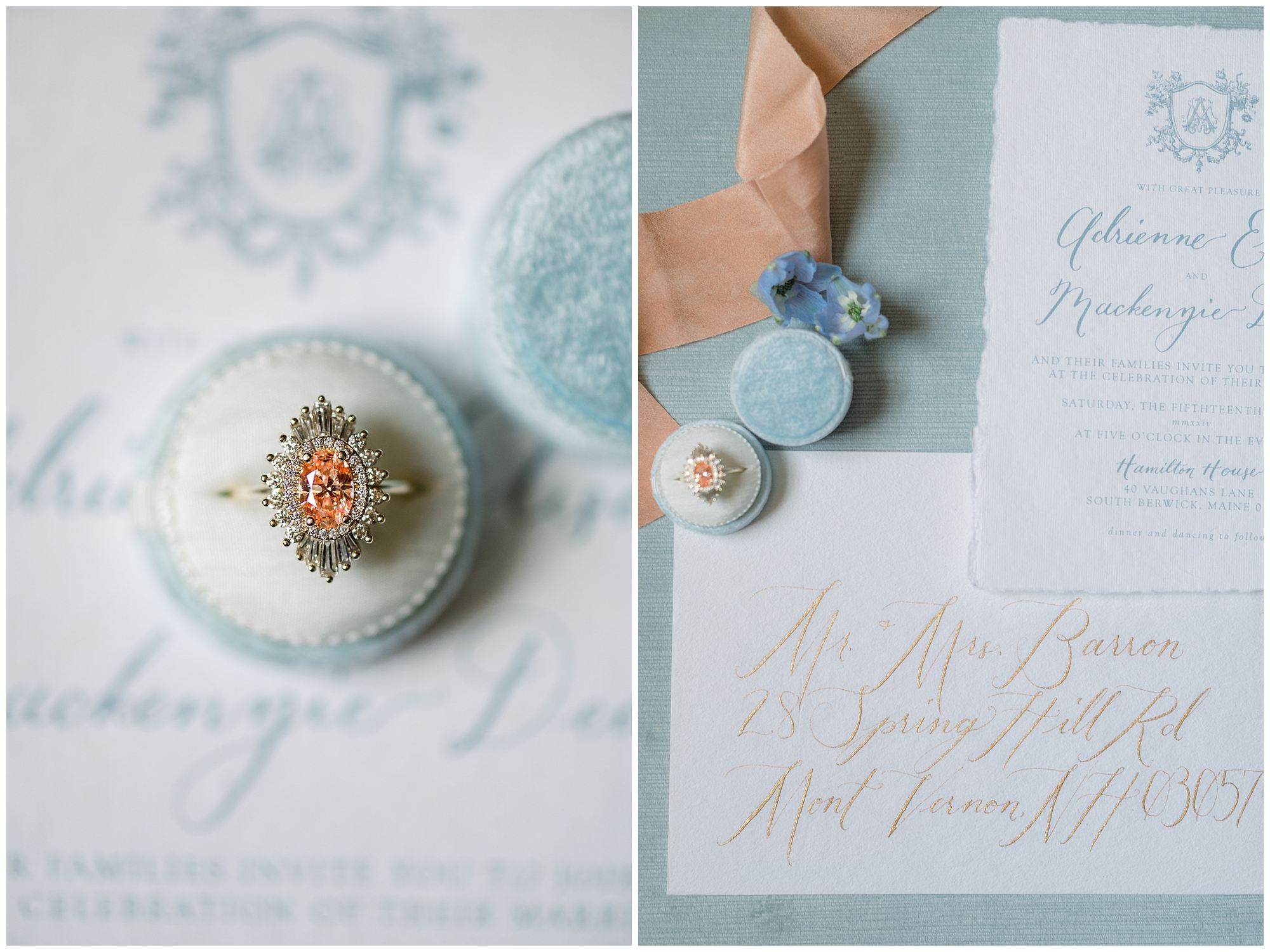 Bridal details Hamilton House wedding