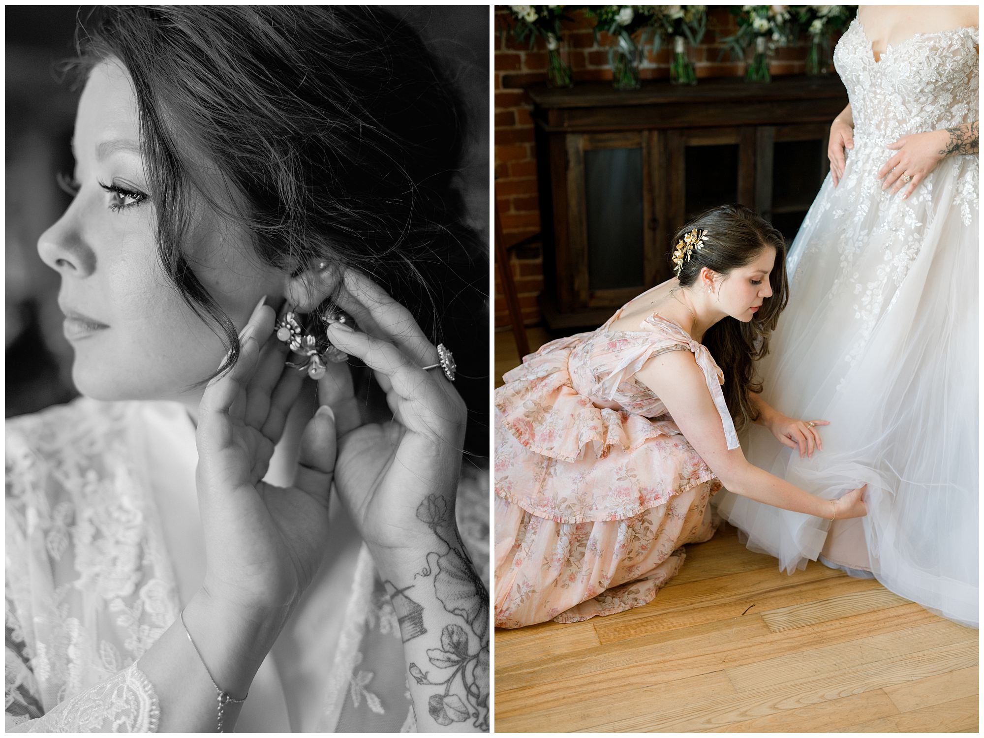 South Berwick getting ready photos for Hamilton House garden wedding
