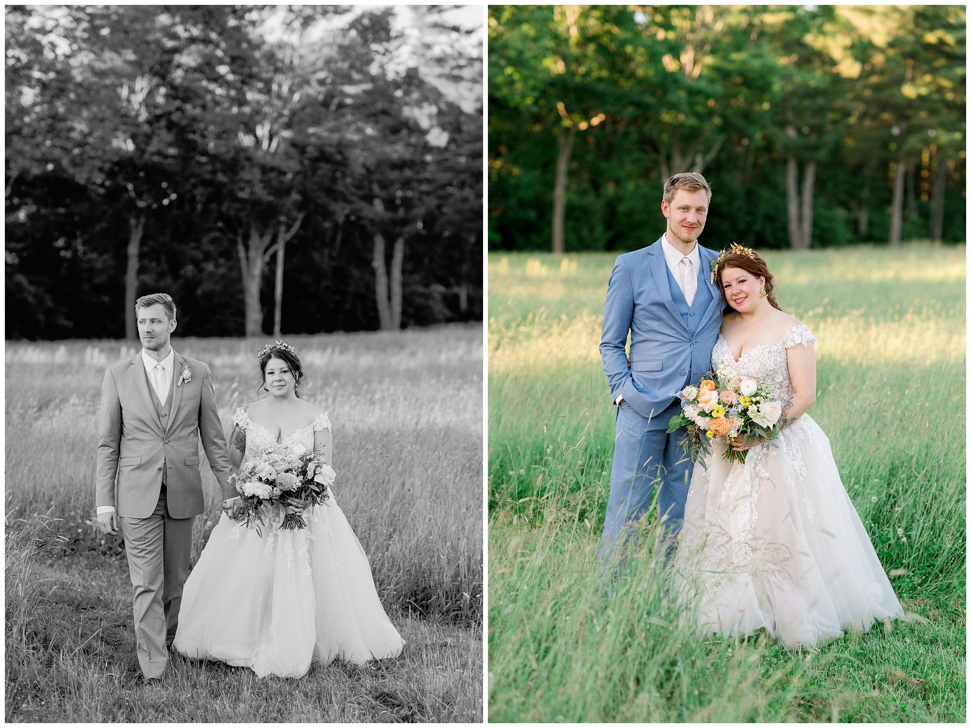 Bride & Groom photos around the property at Hamilton House. Garden inspired wedding in South Berwick Maine.