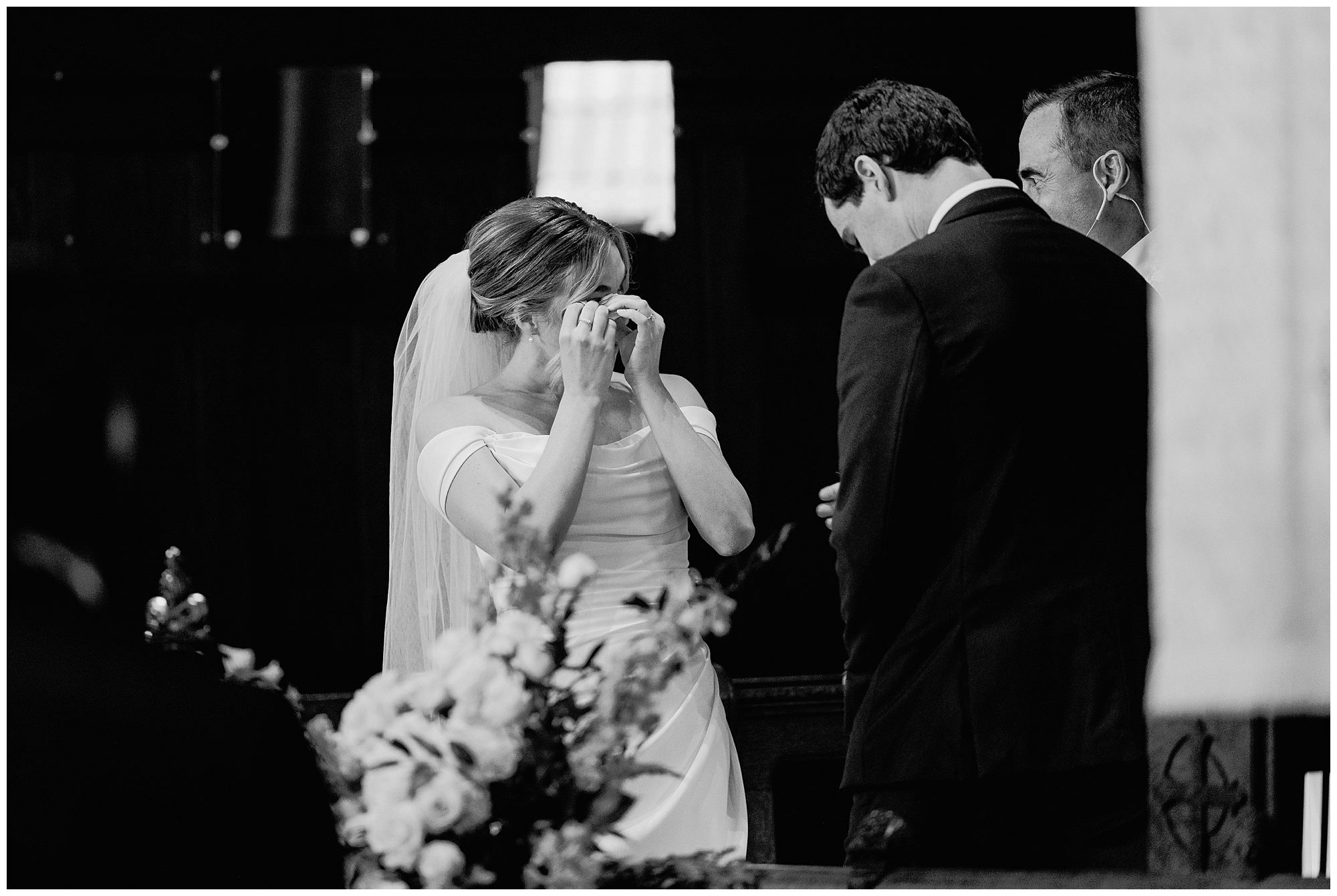 Wedding ceremony at Trinity Church in York Maine