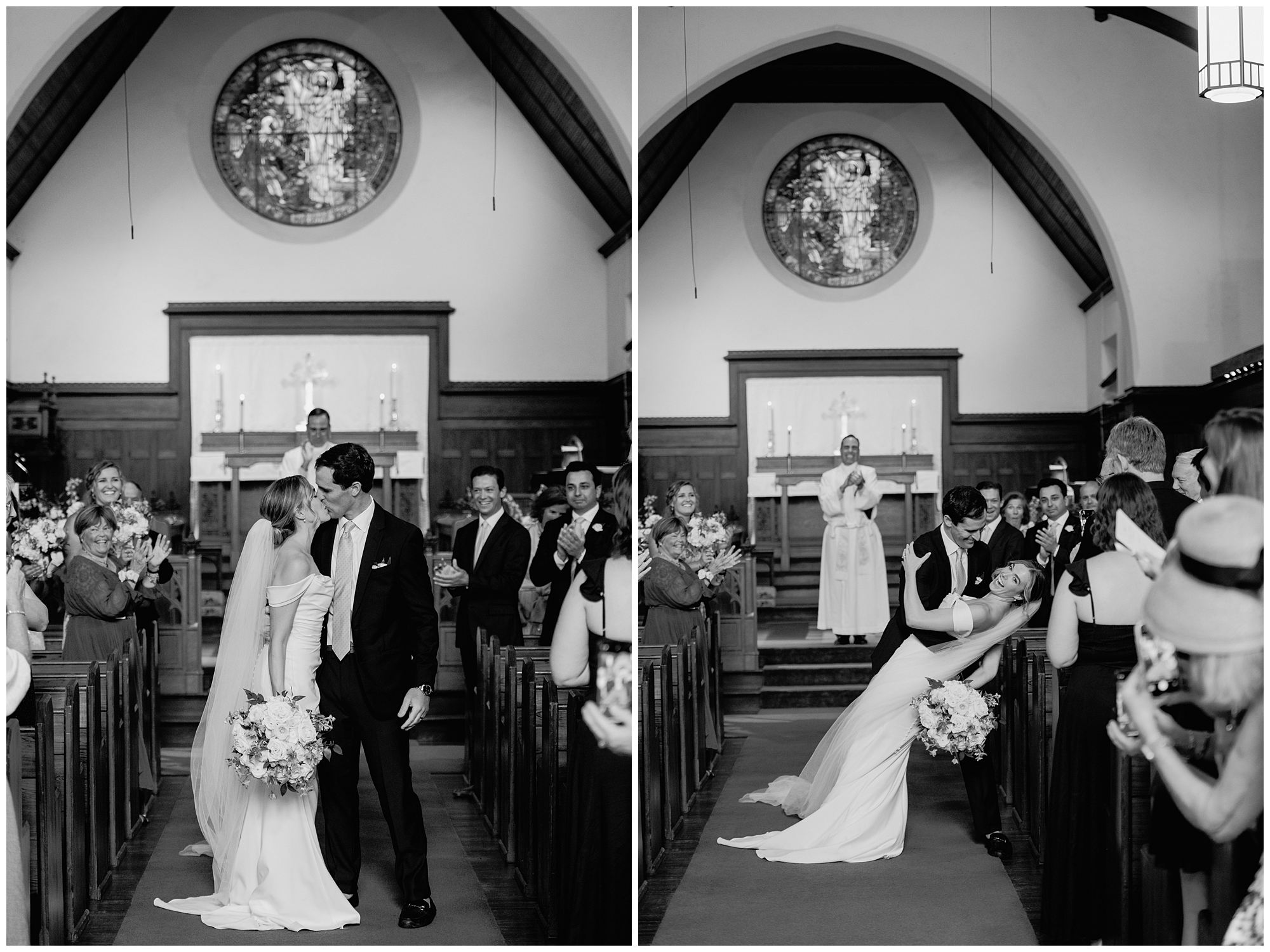 Wedding ceremony at Trinity Church in York Maine