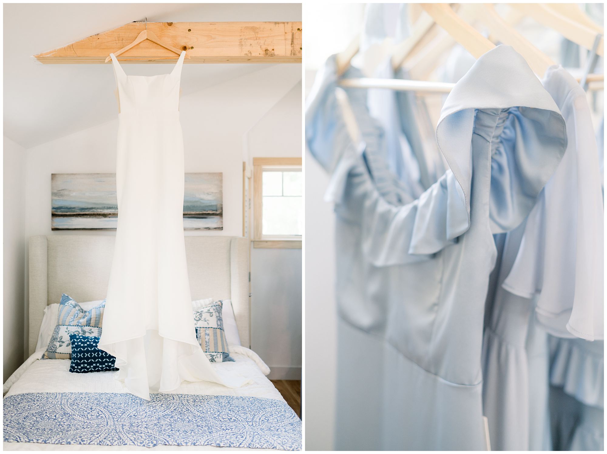 Bride getting ready in Portsmouth NH for Langdon House wedding