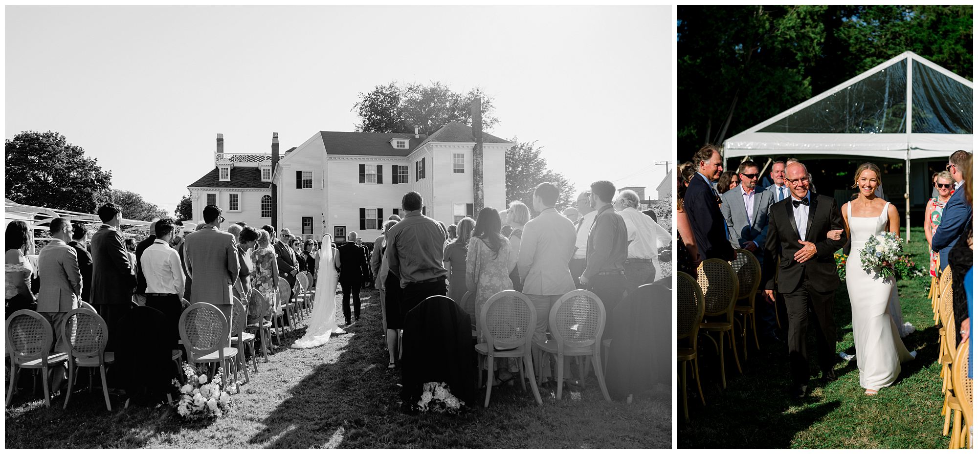 Wedding ceremony at Langdon House 