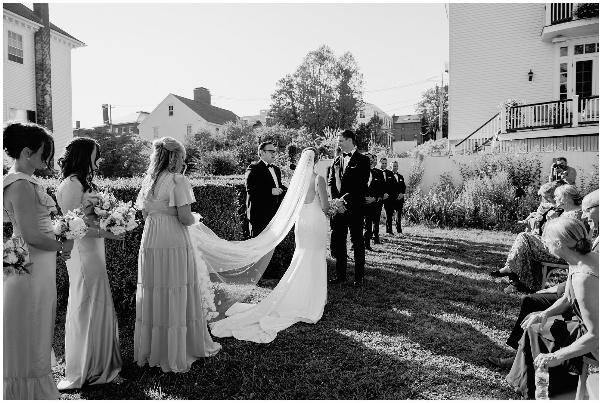 Wedding ceremony at Langdon House