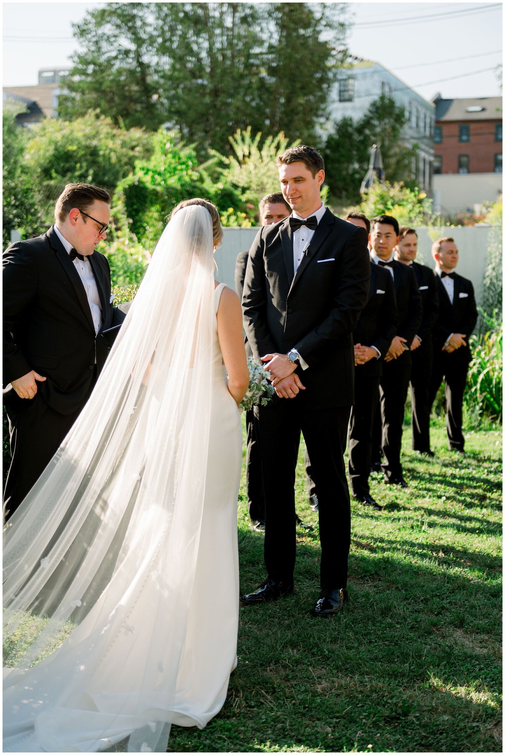 Wedding ceremony at Langdon House