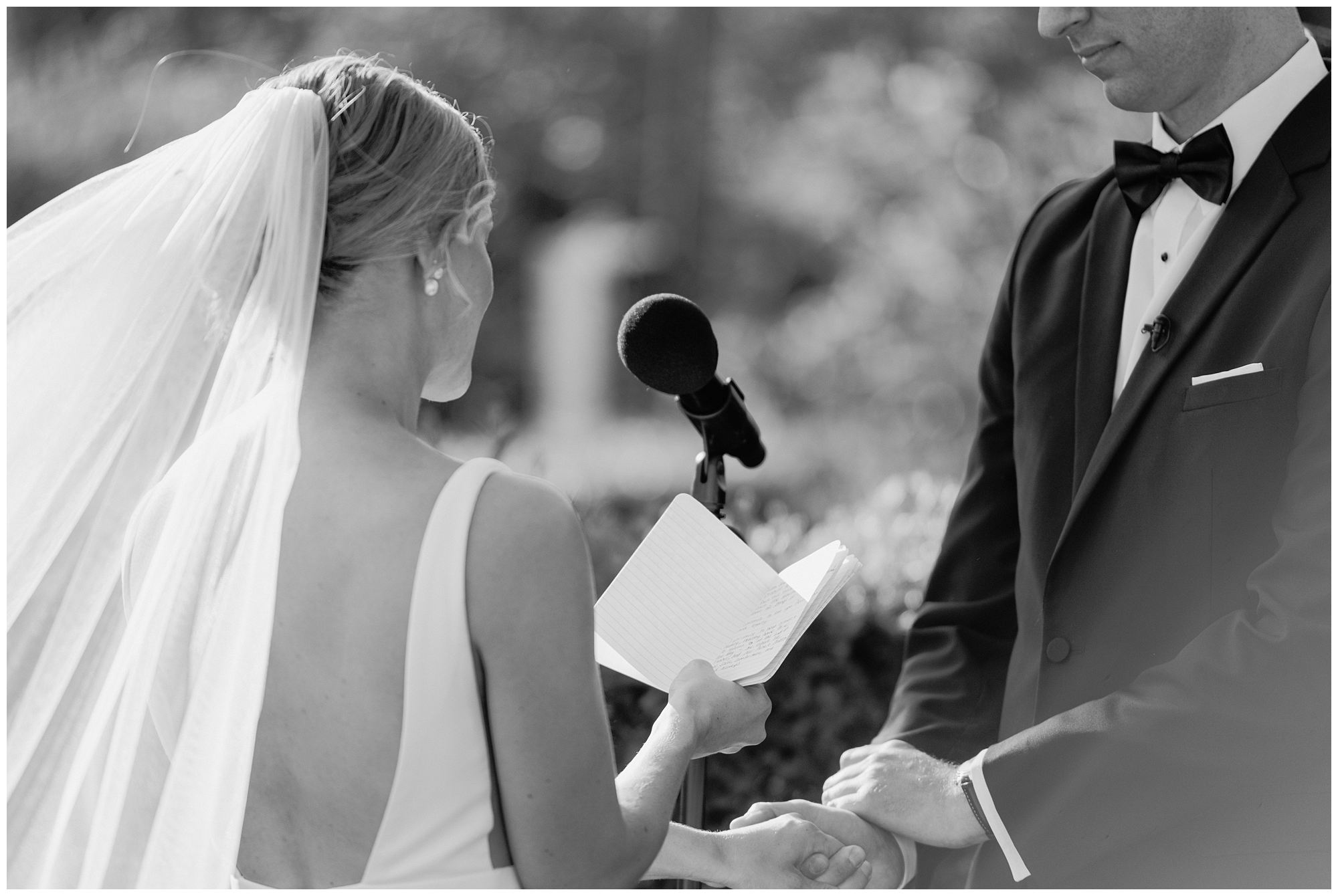 Wedding ceremony at Langdon House