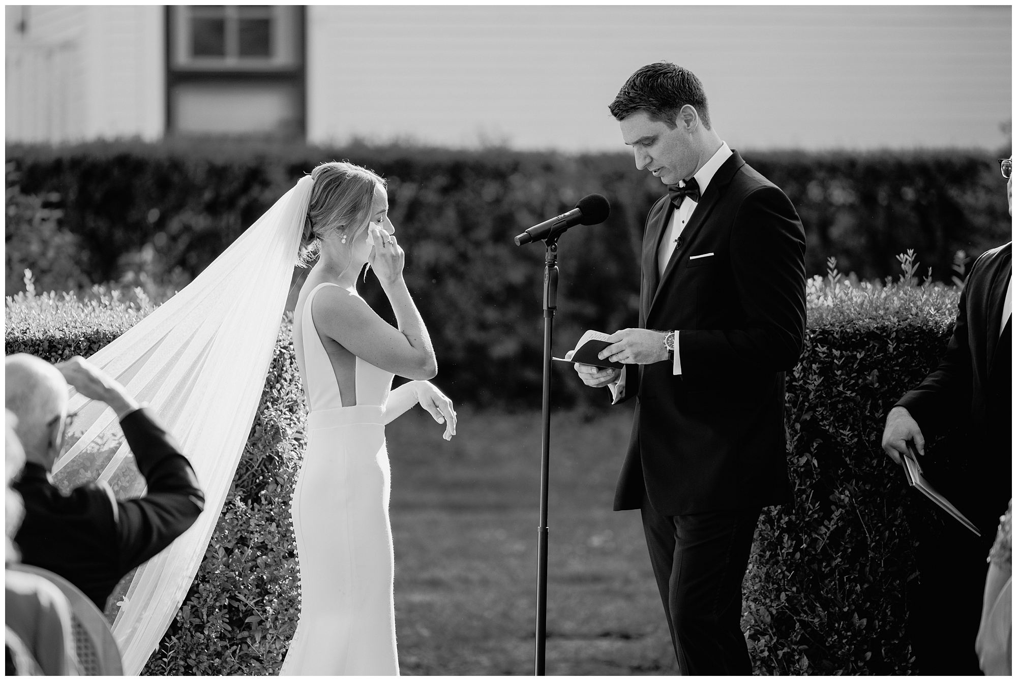 Wedding ceremony at Langdon House