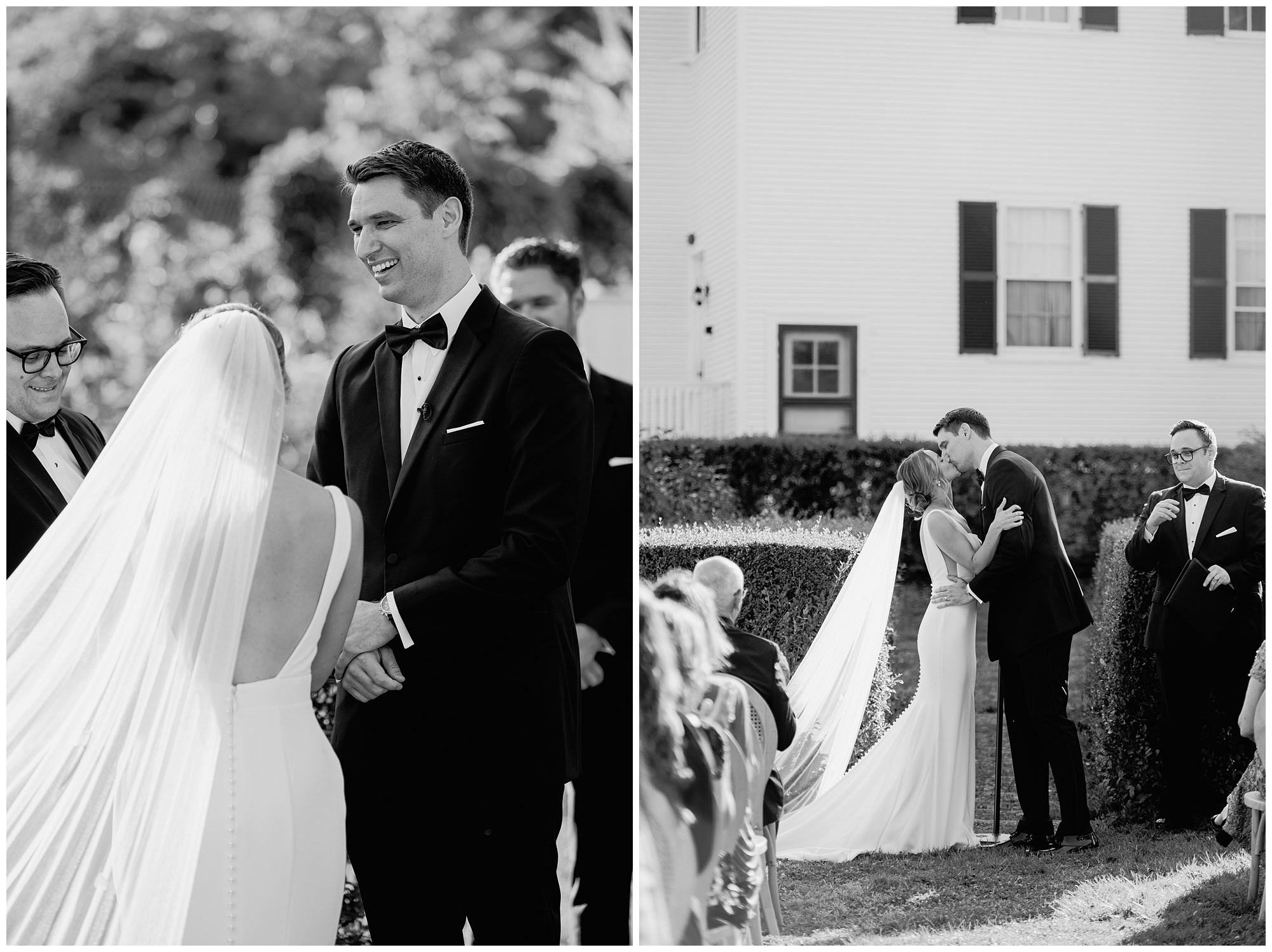 Wedding ceremony at Langdon House