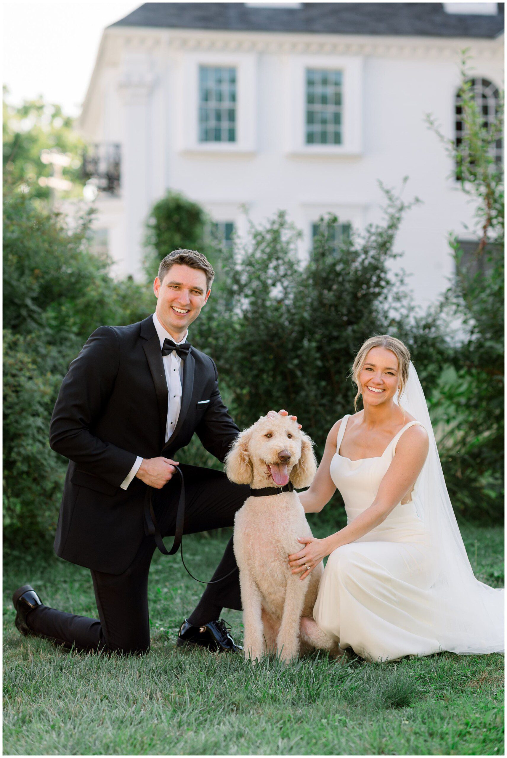Puppy photos at Langdon House wedding