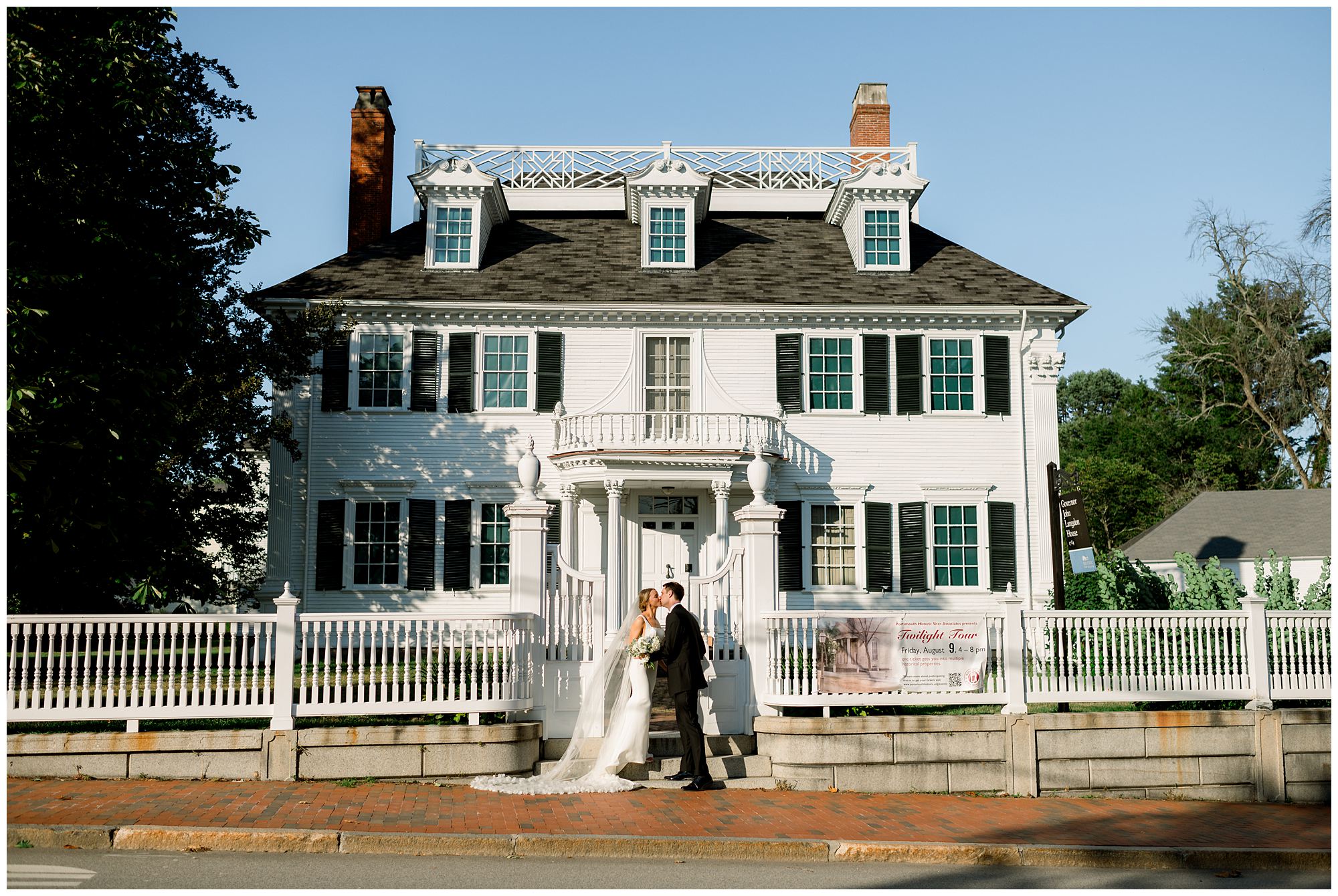 Bride & Groom photos at Langdon House in Portsmouth, NH