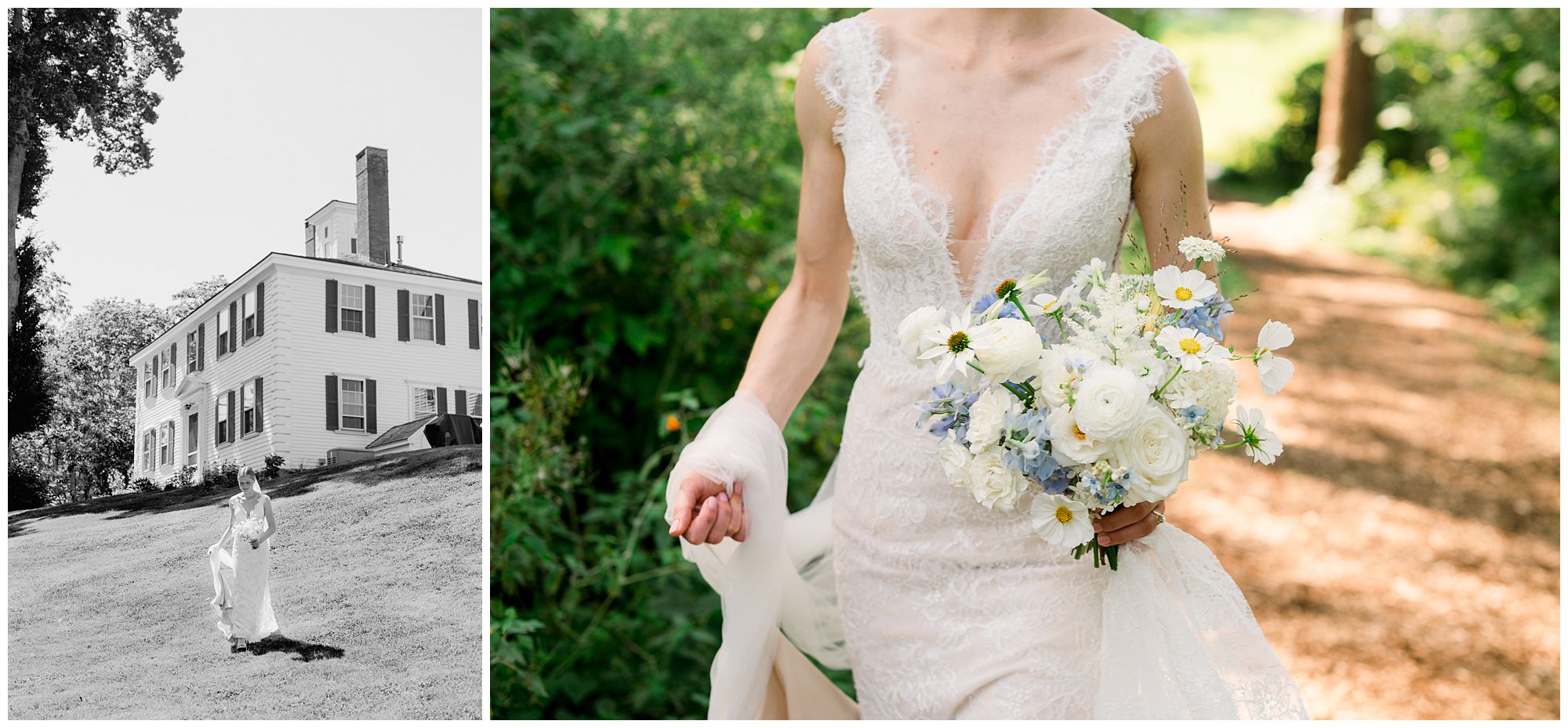 Bride heading out to first look at 1774 Inn