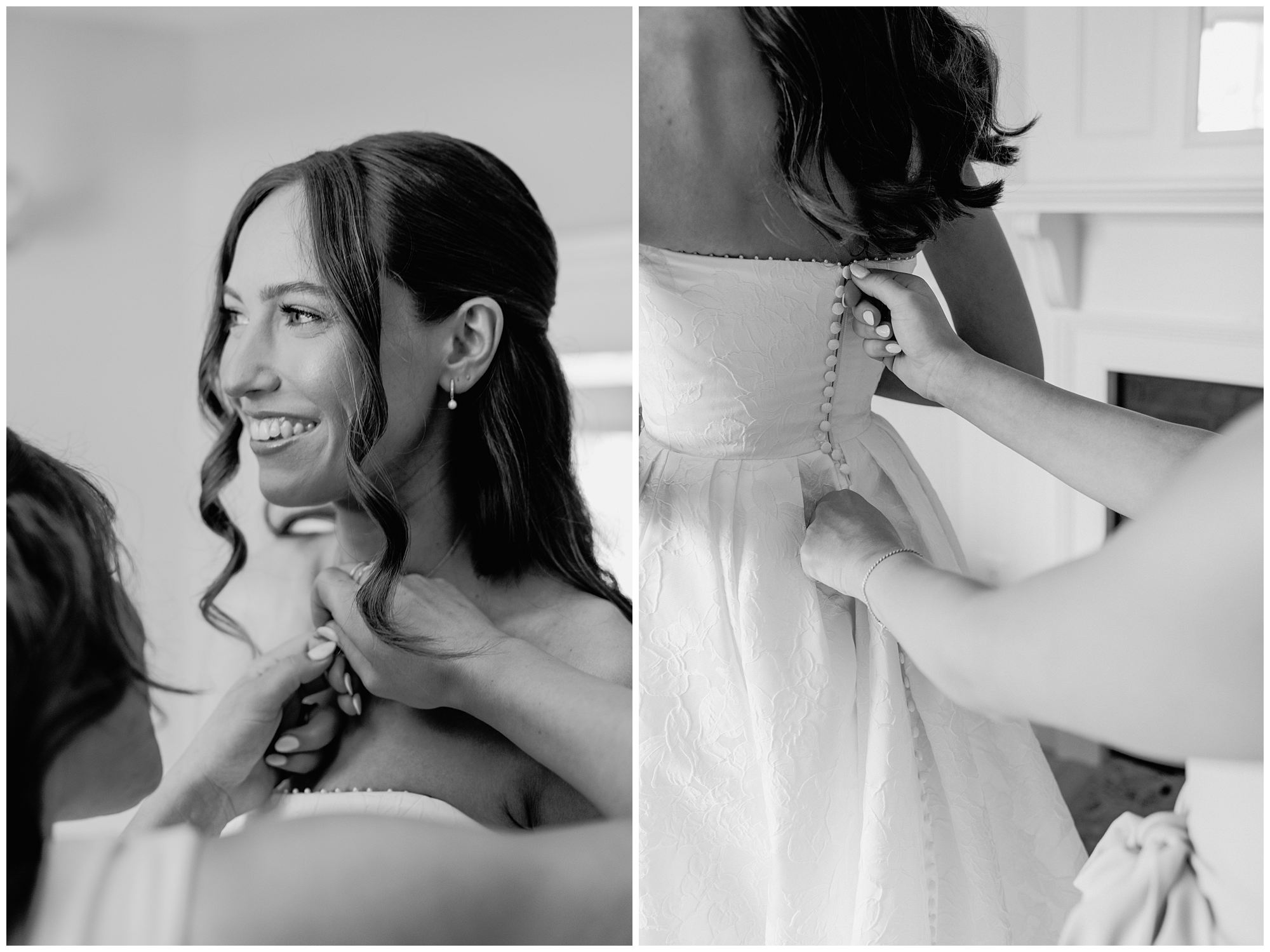 bride getting ready photos at Nonantum Resort in Kennebunkport Maine