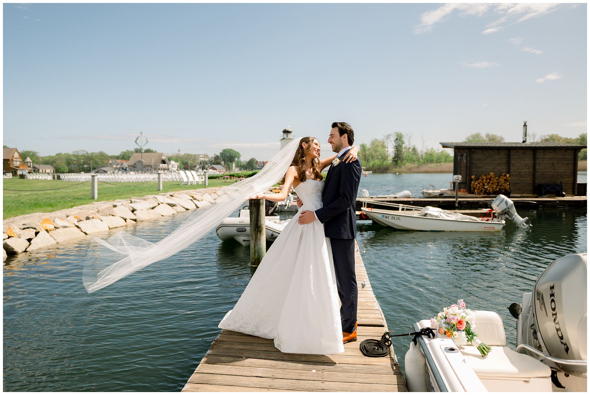 Bride & Groom photos at Nonantum Resort in Kennebunkport maine