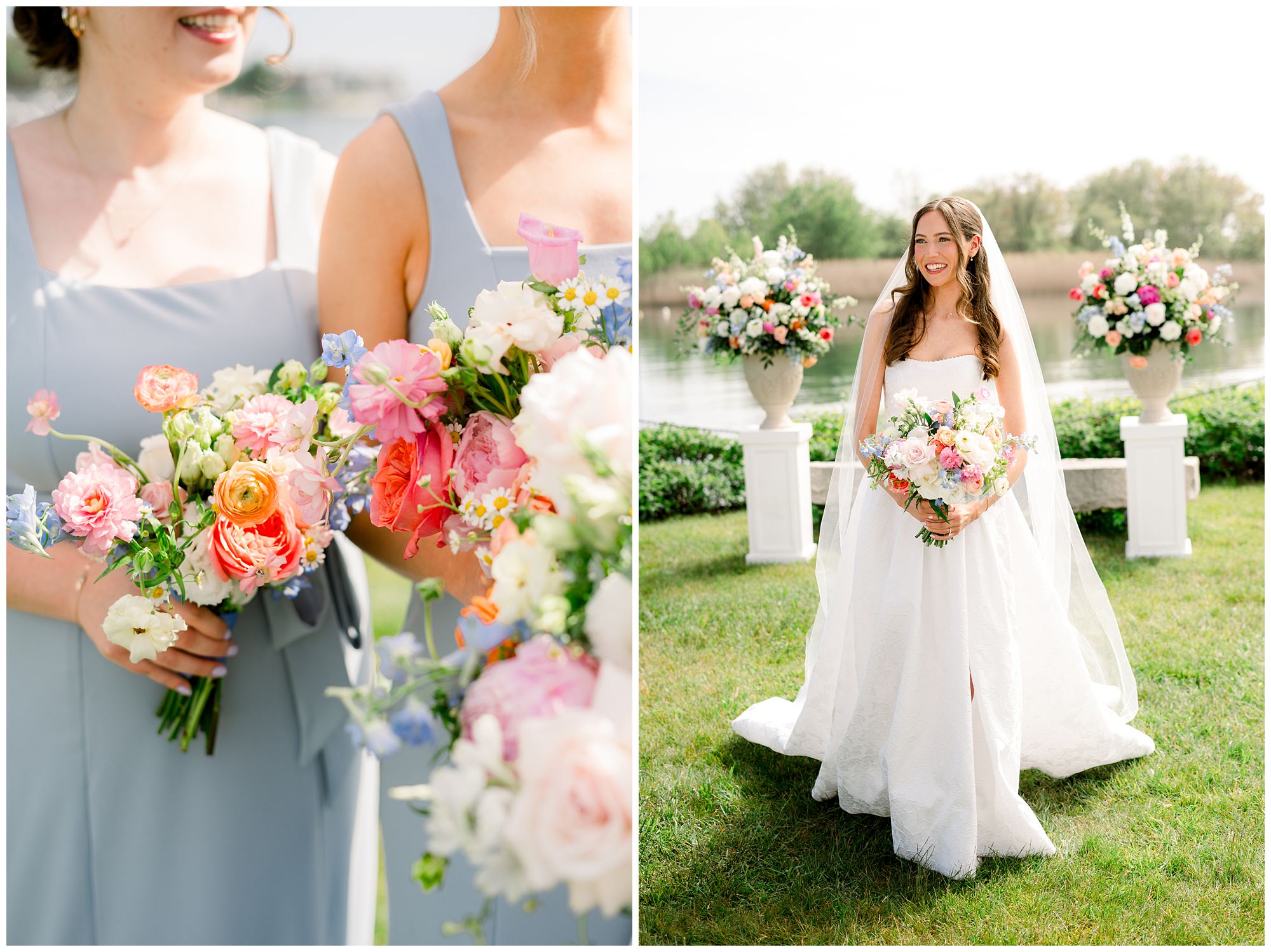 Bridesmaids wedding day moments at Nonantum Resort