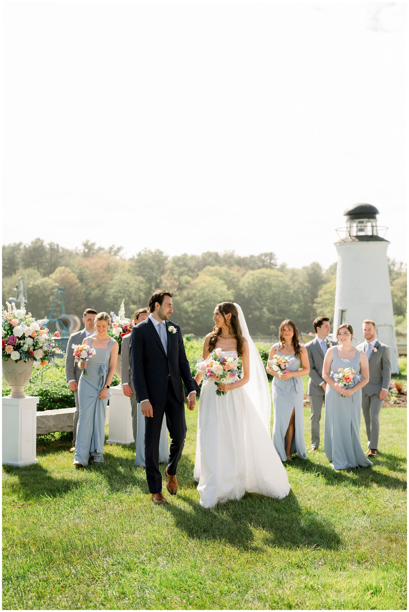 Wedding party photos at Nonantum Resort