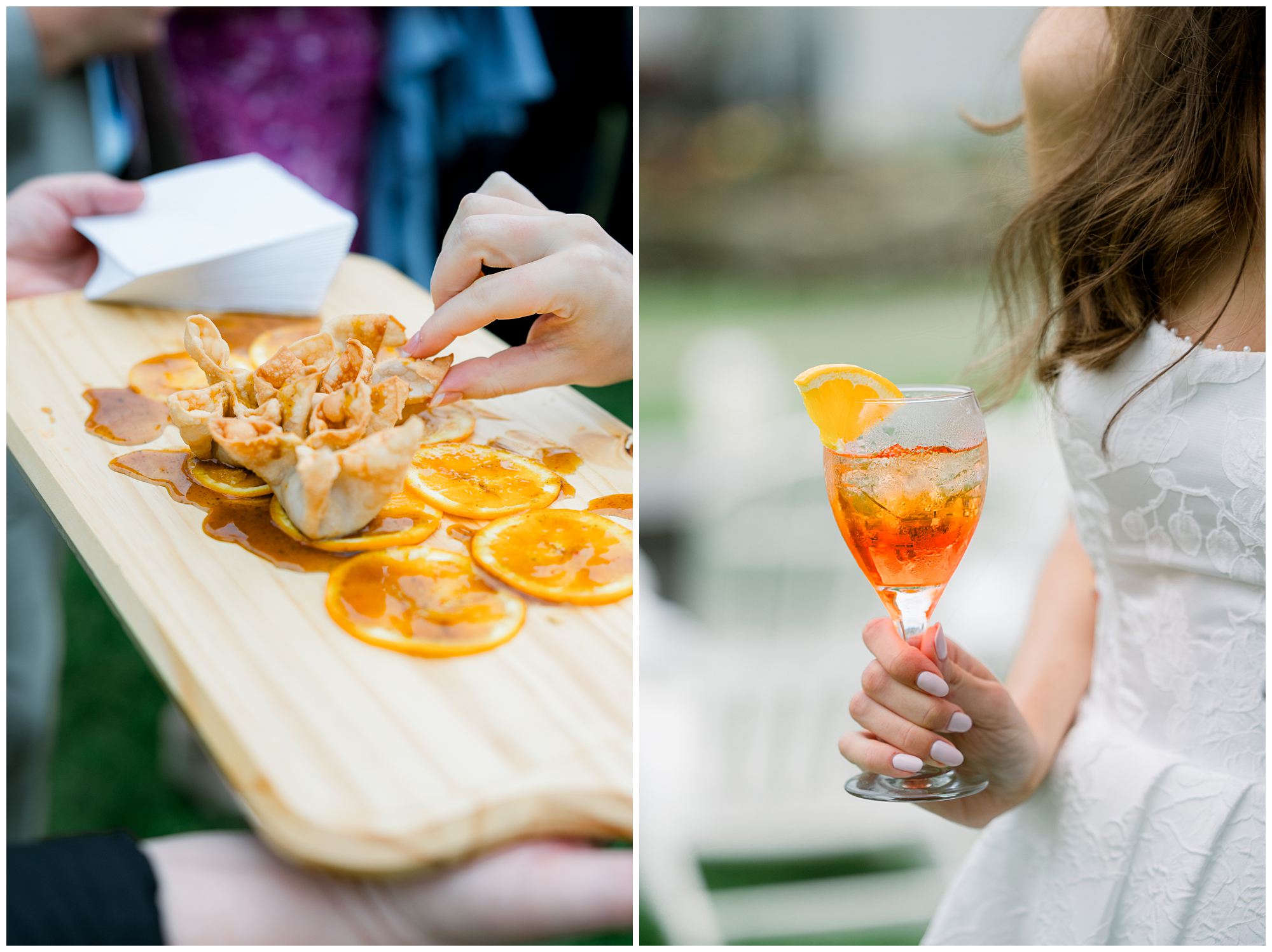 Riverfront Wedding Cocktail hour at Nonantum Resort in Kennebunkport Maine