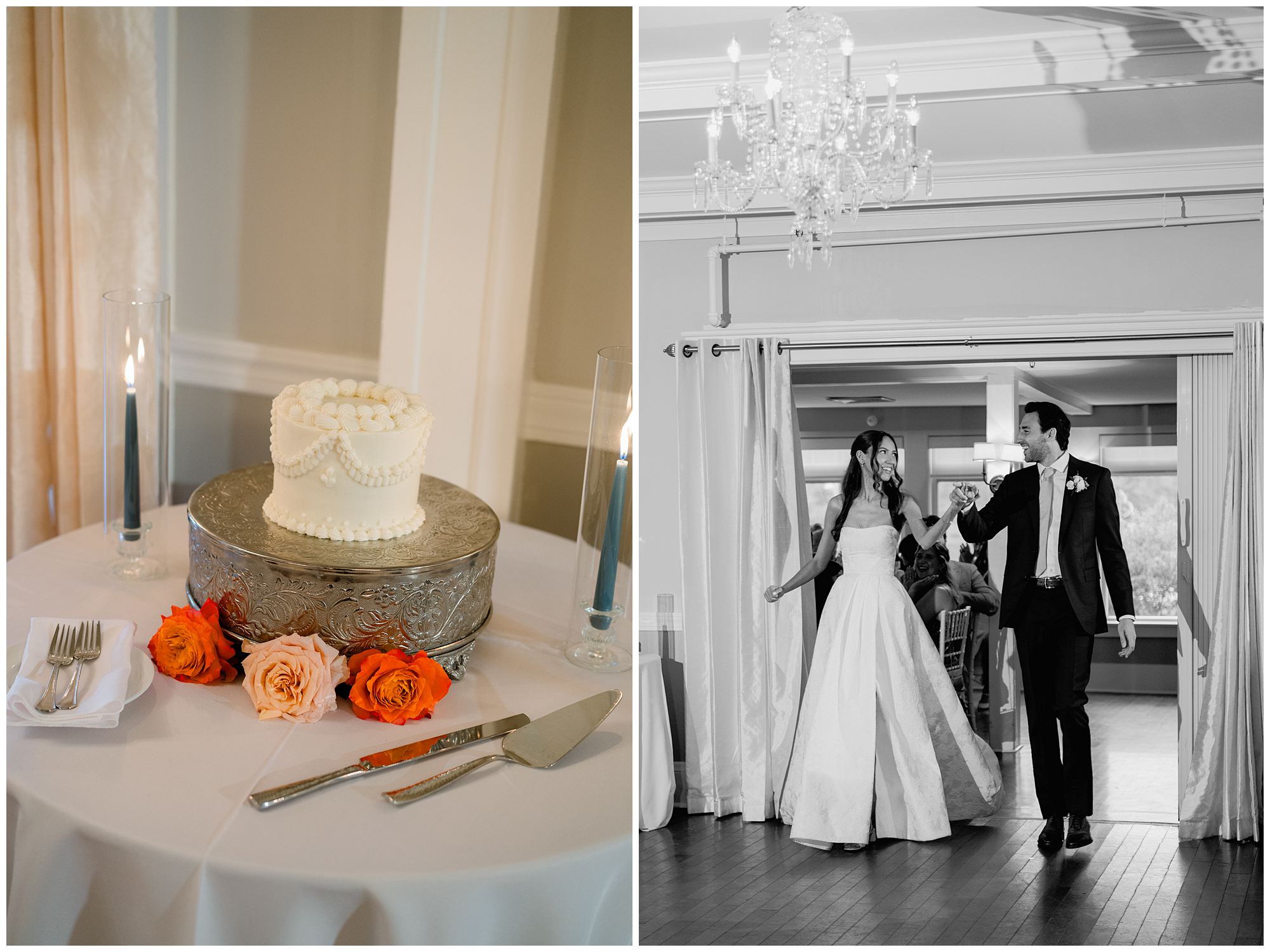 Wedding reception at Nonantum Resort. Bride & Groom intro