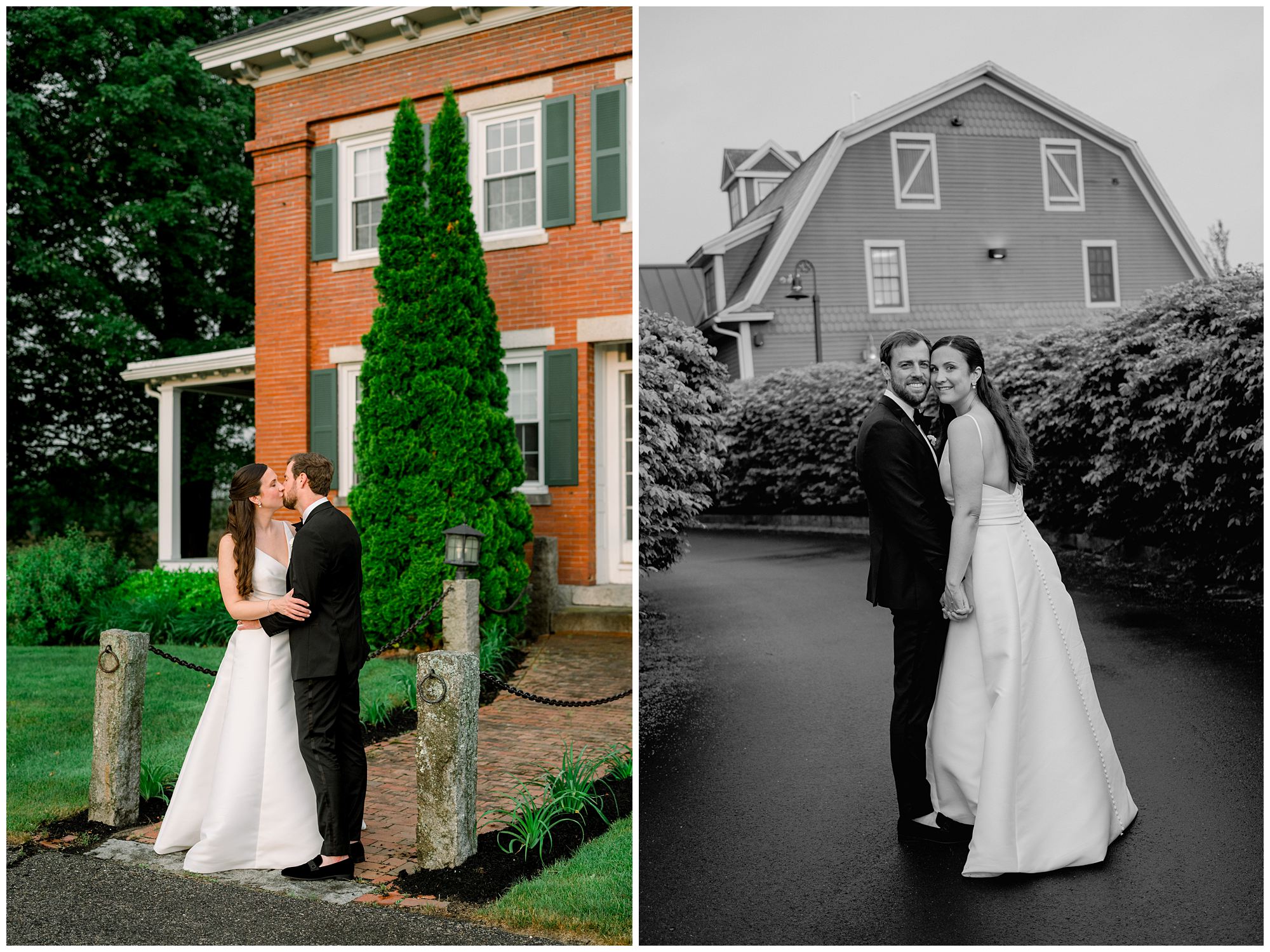 Bride and groom portraits at Red Barn at Outlook Farm in North Berwick, Maine