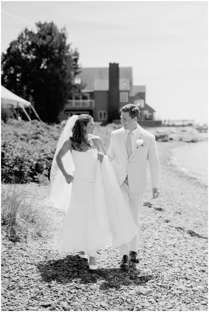 First Look Wedding Photos at Breakwater Inn in Kennebunkport Maine