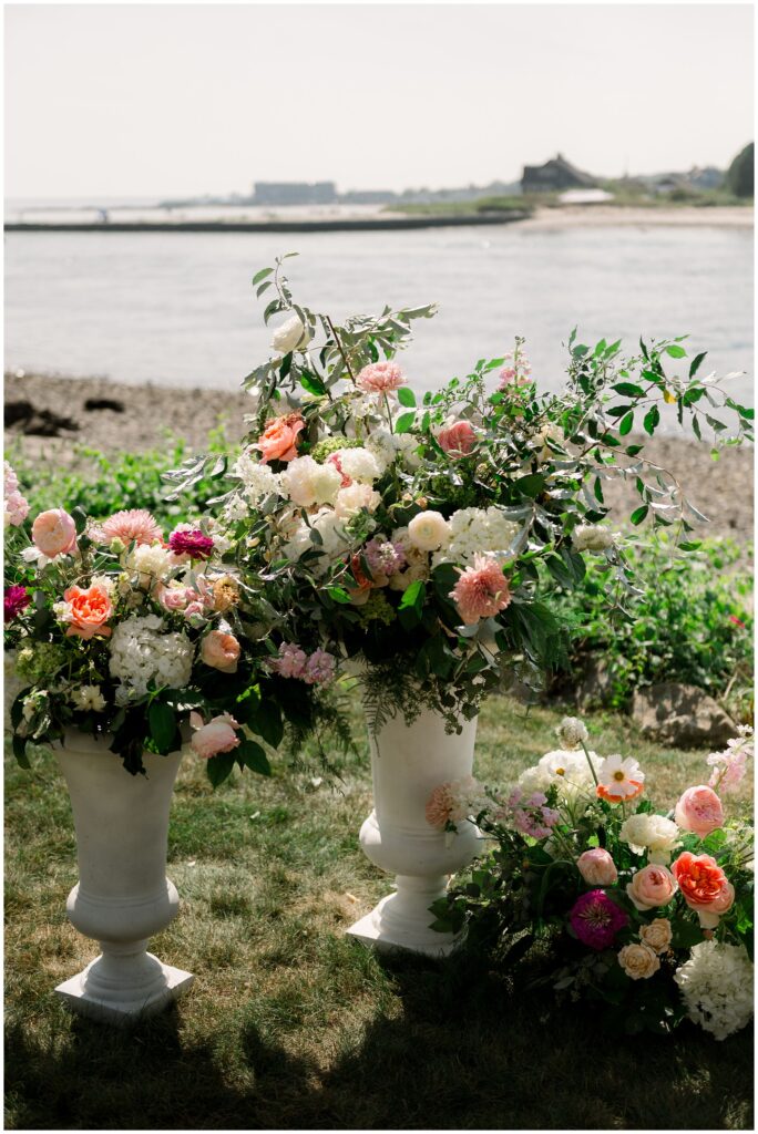 Coastal Riverfront Wedding reception in Kennebunkport Maine