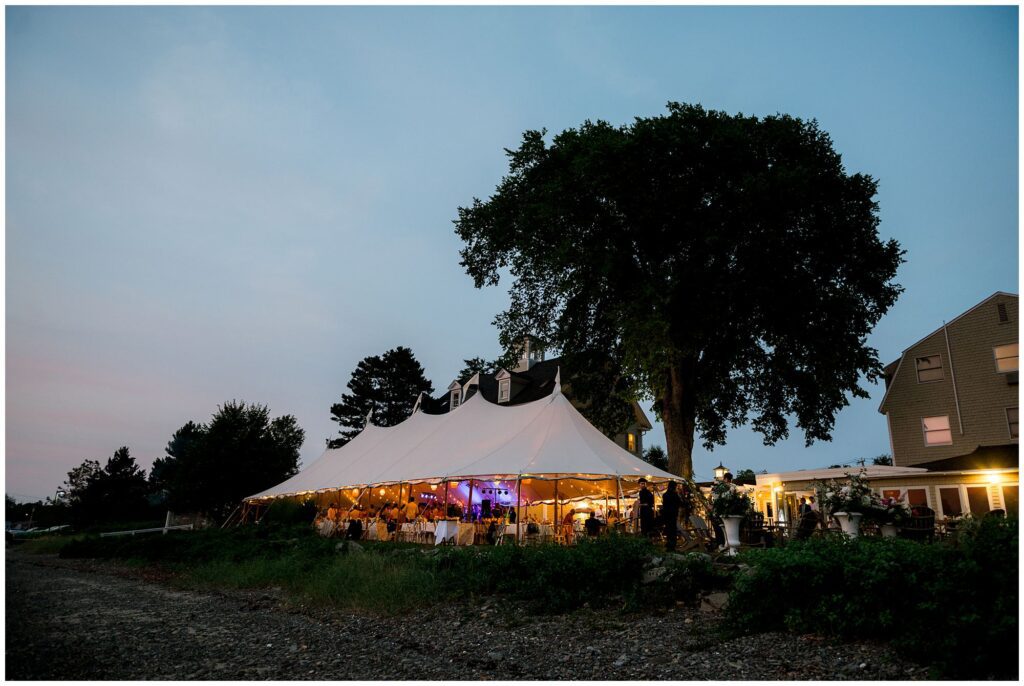 Sunset photos at Breakwater Inn Wedding reception