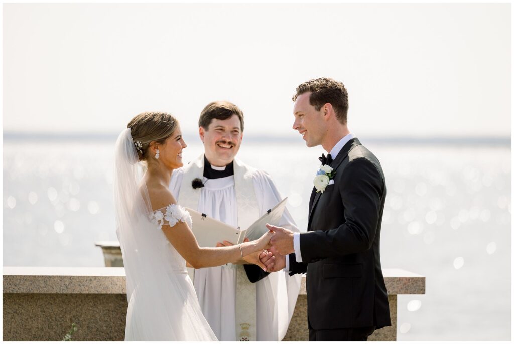 Wedding ceremony at St. Ann's By The Sea in Kennebunkport Maine