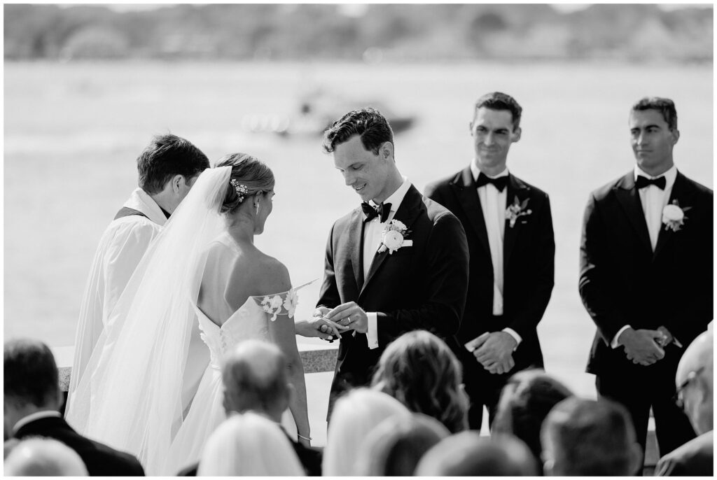 Wedding ceremony at St. Ann's By The Sea in Kennebunkport Maine