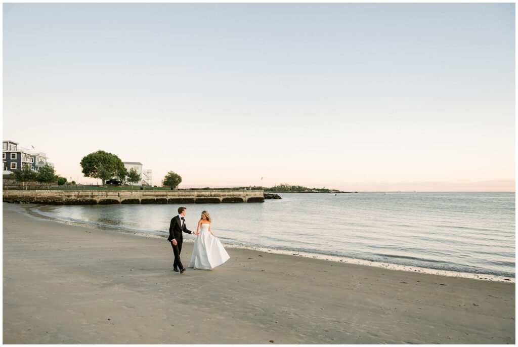 Sunset photos of Bride & Groom at Beauport Hotel