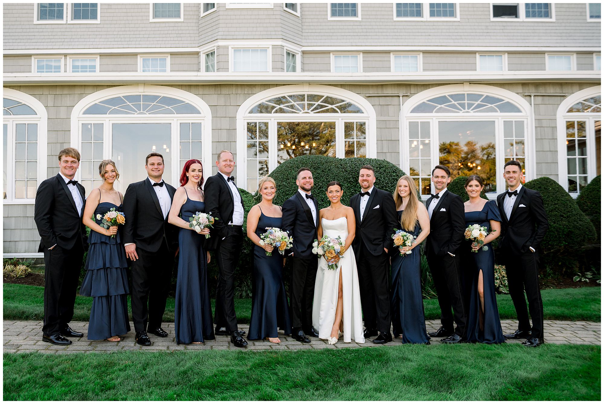 Wedding party photos at Black Point Inn
