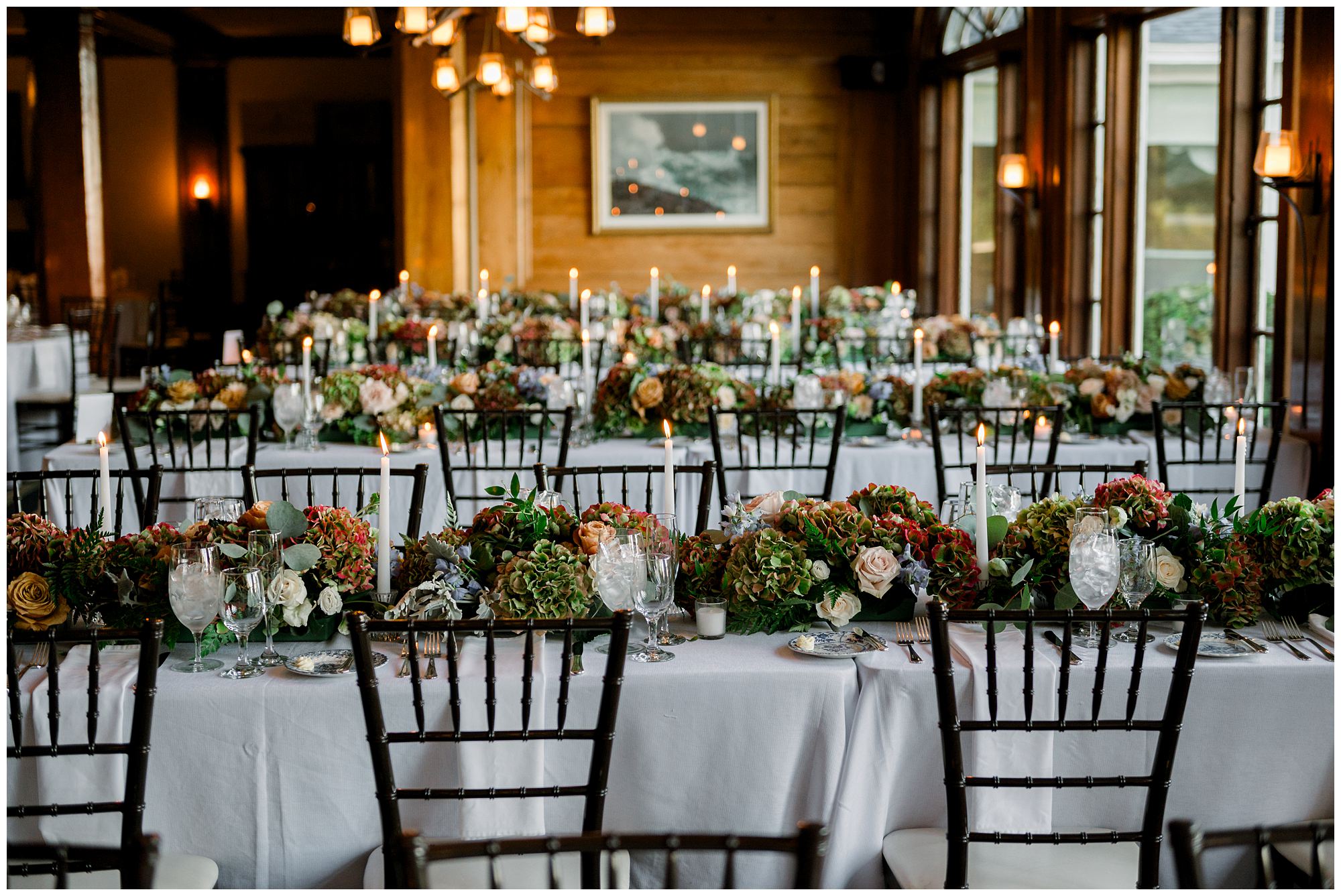Wedding receptiond details at Black Point Inn in Scarborough Maine